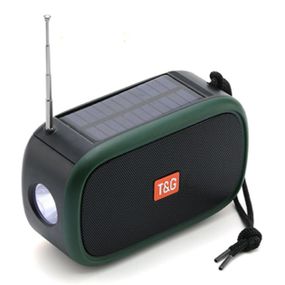 Bluetooth-колонка TG632 c радио, фонарем, солнечной батареей и громкоговорителем. UN-368 Цвет: зеленый