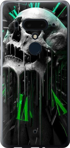 Чехол на HTC U12 Plus Череп-часы "4100u-1712-17620"
