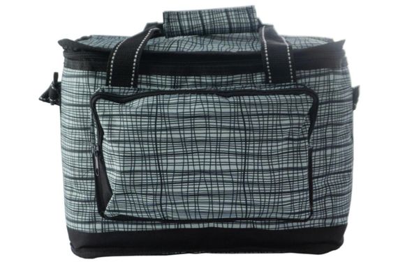 Термосумка 15 л чорно-біла (32*20*24 см) СИЛА 960604