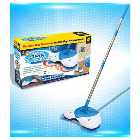 Механічна швабра-віник Hurricane Spin Broom щітка віник ефект пилососа, Швабра для MZ-445 підлоги моп | Зображення 5