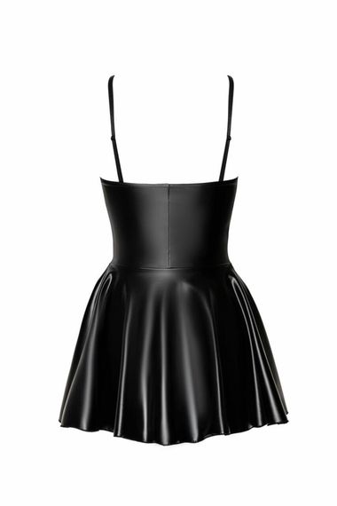 Сукня Noir Handmade F308 Dreamer, XXL, міні, під латекс, відкриті плечі, спідниця кльош, блискавка спереду | Зображення 5