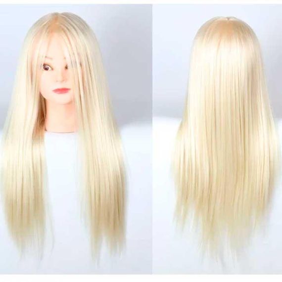 Парик ровный аниме 70см без челки "Блондинка" | Зображення 2