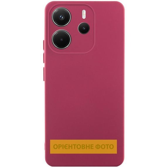 Чохол Silicone Cover Ummi Lakshmi Full Camera (AA) для Xiaomi Poco M7 Pro 5G Бордовий / Marsala