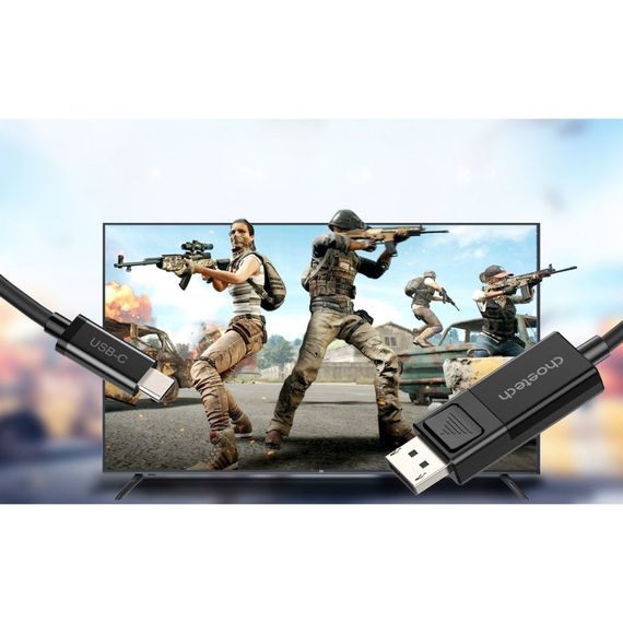 Кабель мультимедийный USB 3.1 Type-C to DisplayPort 1.8m V1.4 Thunderbolt 3 4K60Hz PVC Choetech (XCP-1803) | Зображення 7