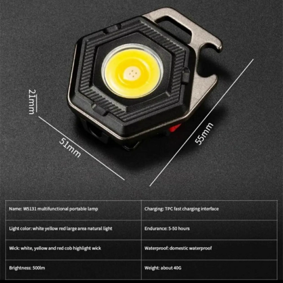 LED ліхтар кишеньковий, Акумуляторний ліхтарик W5128 з Type-c   знижка