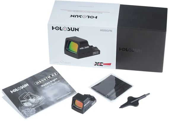 Приціл коліматорний Holosun HS507K X2 точка 2 MOA + коло 32 МОА | Зображення 9