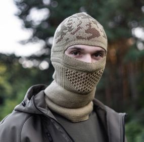 Военная Шапка-Балаклава 2в1 Камуфляж ! Тактическая Шапка-Балаклава Тёплая для ЗСУ !   скидка