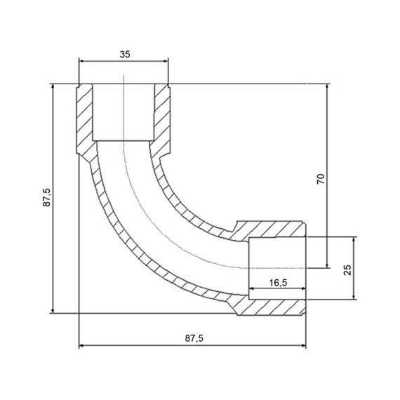 Кутник PPR Blue Ocean відвід 25, 90 ° ВВ SD00010017 | Зображення 1
