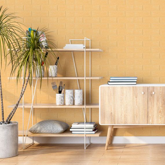 Самоклеюча 3D панель в рулоні 19600x700x3мм Бежева Цегла (R009-3-20) SW-00001195 | Зображення 4