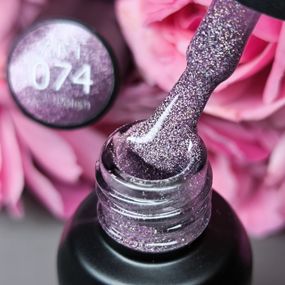 Гель-лак ART in detail 74 (ліловий з дрібними блискітками) 6мл