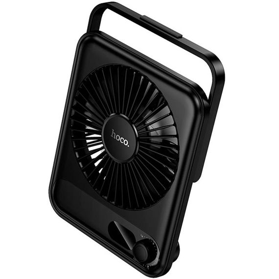 Портативний вентилятор Hoco HX607 handheld folding fan 2000 mAh Black | Зображення 1