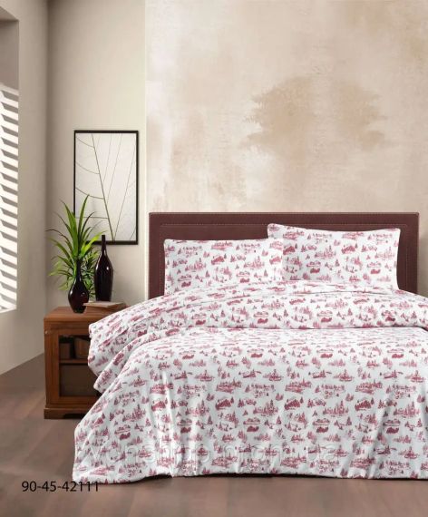 Теплое постельное белье / байковое евро размера фланель 100%-хлопок Турция Cotton Collection | Зображення 4