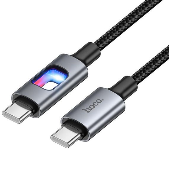 Дата кабель Hoco U144 New Type-C to Type-C 60W (1.2m) Black | Зображення 1