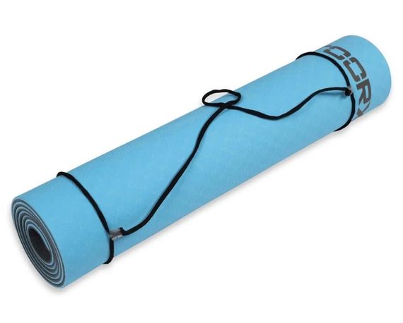 Килимок спортивний Toorx Yoga Professional TPE 183 х 60 х 0,6 см для йоги та фітнесу Azzurro/Antracite (MAT-183) | Зображення 2