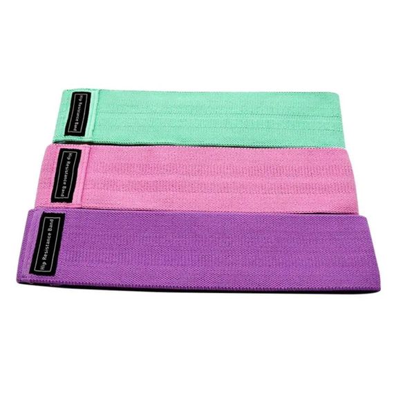 Набір тканинних резинок для фітнесу 3 шт, з мішечком / Фітнес гумки для тренувань | Зображення 3