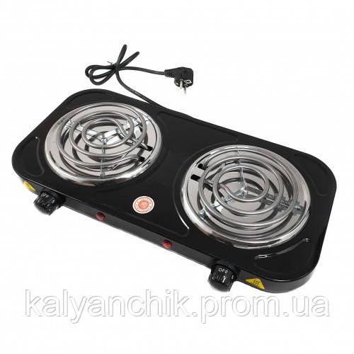 Електроплита HOT PLATE двоконфорочна 2000w чорна 4172