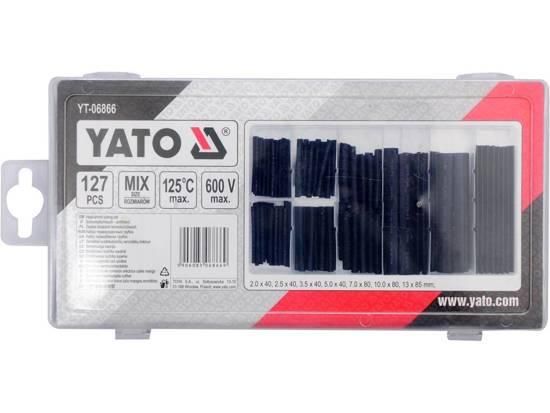 Набор кембрики термоусадочные изоляция 600V 127 штук YATO YT-06866 | Зображення 1