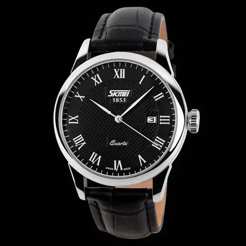Мужские часы с шикарным внешним видом SKMEI 9058LSIBKBK, Часы мужские в строгом стиле VX-29 | Зображення 7