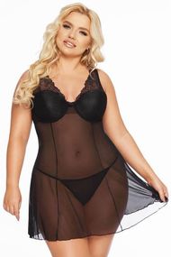 Сорочка Softline Berta Чорний 3XL