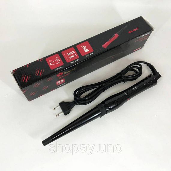 Конусные плойки для завивки волос DOMOTEC MS-4907, Плойка спиральная для завивки волос UM-20 | Зображення 6