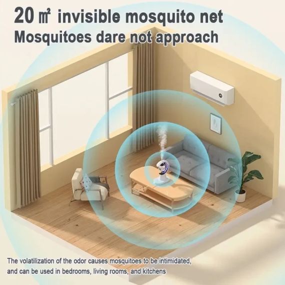 Зволожувач повітря з ловицею від комарів 3в1 Humidifier Mosquito Trap москітна лампа з підсвіткою ONL | Зображення 7