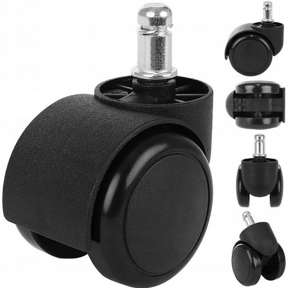 Колесо до офісного крісла нейлонове комплект 5 шт Bonro чорне | Зображення 9