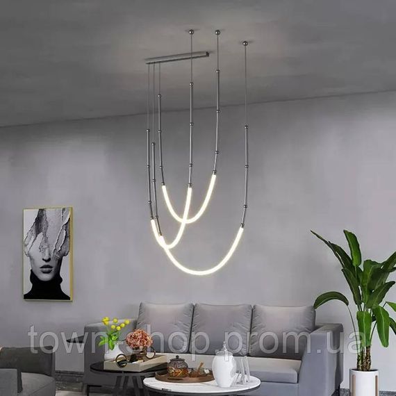 Люстра потолочная LED MBJ1-95*200-3-bk-k Черный 50-130х80х80 см. | Зображення 2