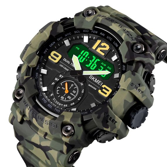 Чоловічий годинник Skmei 1637CMGN Camo Green. | Зображення 1