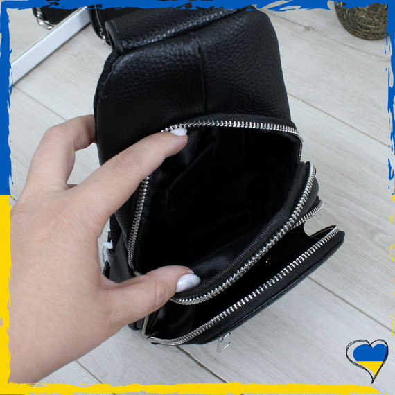 Сумка через плече чоловіча з натуральної шкіри. Джокер чоловічий. Сумка шкіряна чоловіча. Бананка, слінг нагрудна | Зображення 3