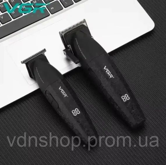 Профессиональный набор для стрижки волос VGR V-640 Машинка и триммер с дисплеем | Зображення 3