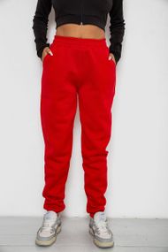 Спортивные штаны женские на флисе, цвет красный, 238R57828