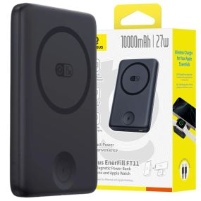 Беспроводной магнитный повербанк Baseus EnerFill FT1 Qi2 Magnetic PowerBank 10000mAh 27W Black