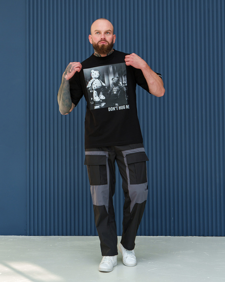 Футболка мишка принт чёрный L | Зображення 2