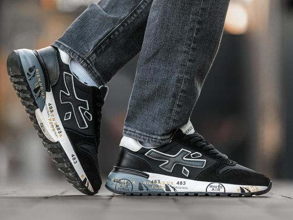 Чоловічі кросівки PREMIATA Black White | Зображення 3