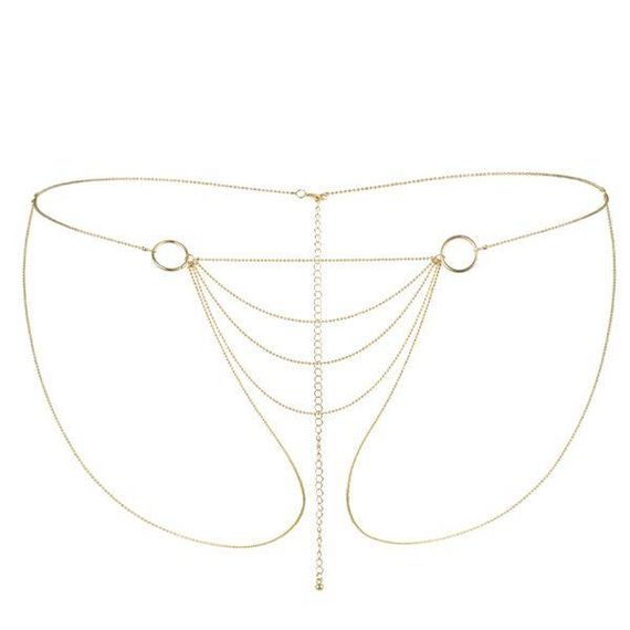 Ланцюжок-трусики Bijoux Indiscrets Magnifique Bikini Chain – Gold, прикраса для тіла sexstyle | Зображення 1