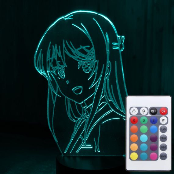 Акриловый светильник-ночник с пультом 16 цветов Девочка-Зайка tty-n001617