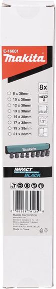 Набір головок ударних 1/2" 8-21 мм (8 шт) Makita Impact Black E-16601 | Зображення 2