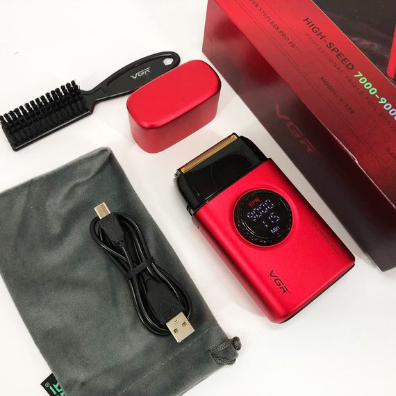 Портативна сітчаста бритва, Акумуляторна машинка для стрижки, Електробритва чоловіча бездротова HU-77 | Зображення 2