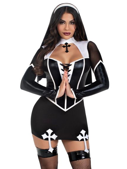 Костюм черниці Leg Avenue Holy Hottie Dress XS