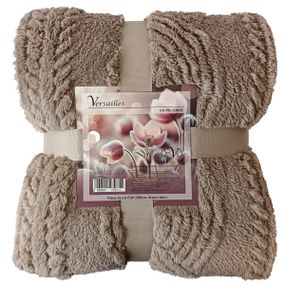 Плед Versailles Косы VS-PB-3000C 150х200 см капучино
