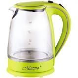 Електрочайник 1,7л 1850-2200W скло (диск) зелений MR-064-GREEN Maestro