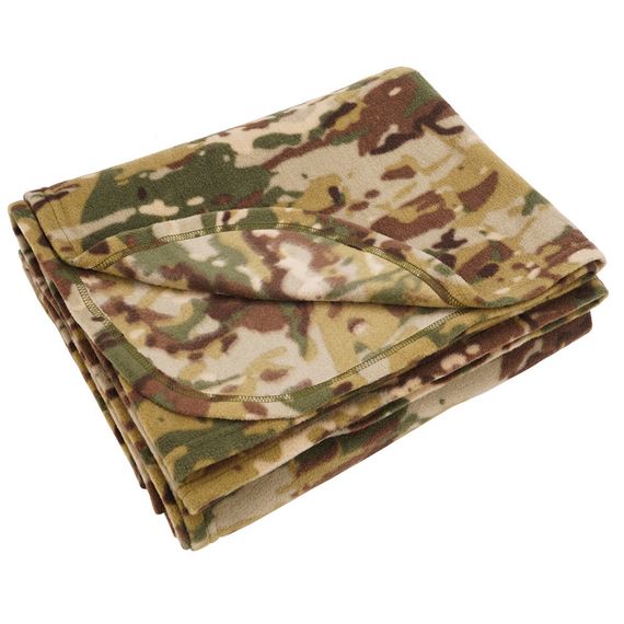 Тактичний флісовий плед 145х200 - ковдра для військових із чохлом, покривала на ліжко. HU-130 Колір: мультикам | Зображення 7