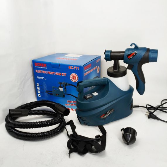 Краскопульт електричний для стін 1650 Вт Boxer BX-771 електричний фарборозпилювач VL-98 | Зображення 2