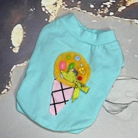 Футболка для собак Suck Right "Ice Cream" бирюзовый