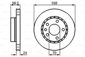 Диск гальмівний OPEL CARLTON, OPEL OMEGA, BOSCH (0986478265)