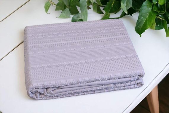 Вафельне простирадло-покривало First Choice Sole 220×240 см. Lilac | Зображення 1