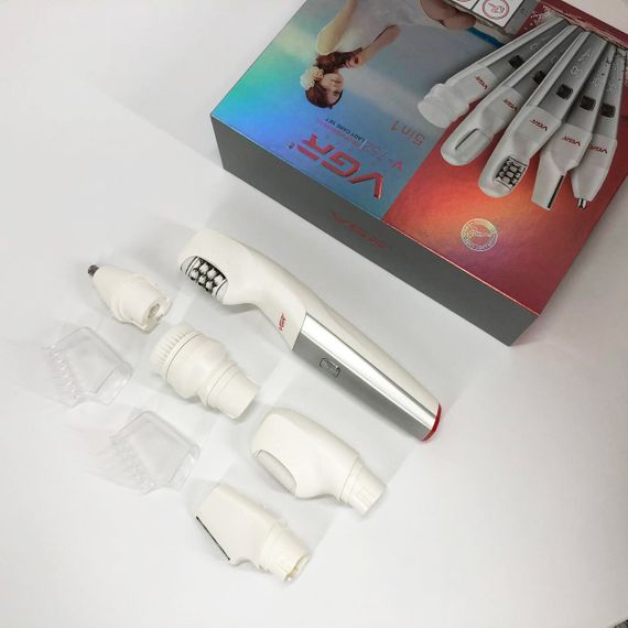 Епілятор VGR 5 в 1 V-752, 5 насадок. Колір: червоний | Зображення 7