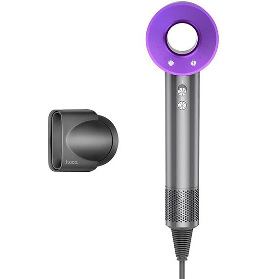 Фен для волос Hoco HP11 Plus с отрицательной ионизацией (1600W) Purple | Зображення 2