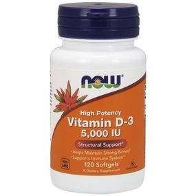 Витамин D NOW Foods Vitamin D-3 5000 IU 120 Softgels