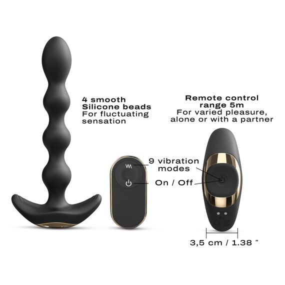Анальний вібратор-намисто Dorcel FLEXI BALLS, гнучкий стовбур, пульт ДК | Зображення 3